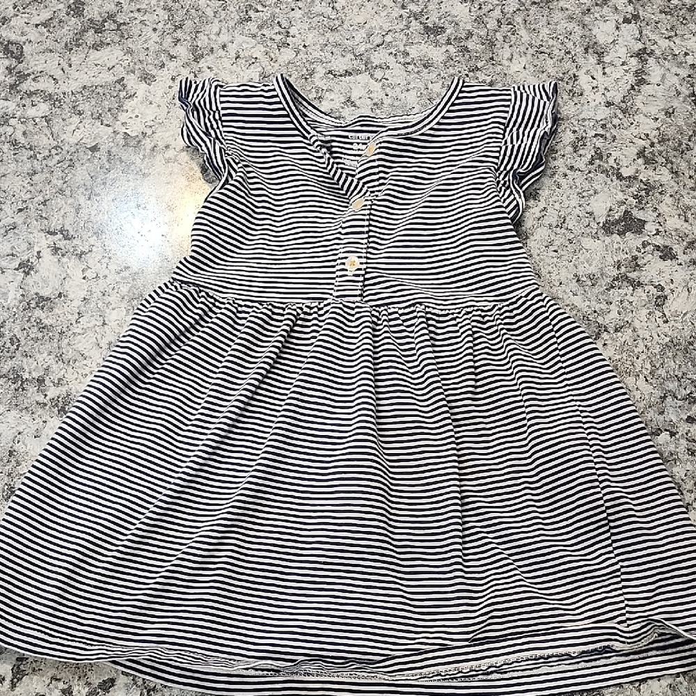 Carter's Navy and White Striped Casual Dress